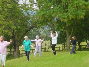 Tai Chi on the lawn