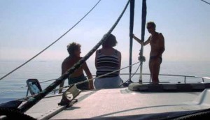 Sylvia with us on deck