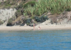 The girls on the beach