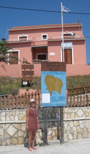 Welcome sign & police house