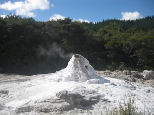 The geyser before eruption